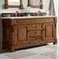 James Martin Vanities Brookfield 60" Double Bathroom Vanity in Country Oak with 3 cm Ethereal Noctis Quartz Top and Rectangle Sink, , large