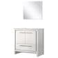 Lexora Home Lafarre 36" Single Bathroom Vanity in Rustic Acacia with 2 cm White Cultured Marble Top, Rectangular Sink and 28" Mirror, , large