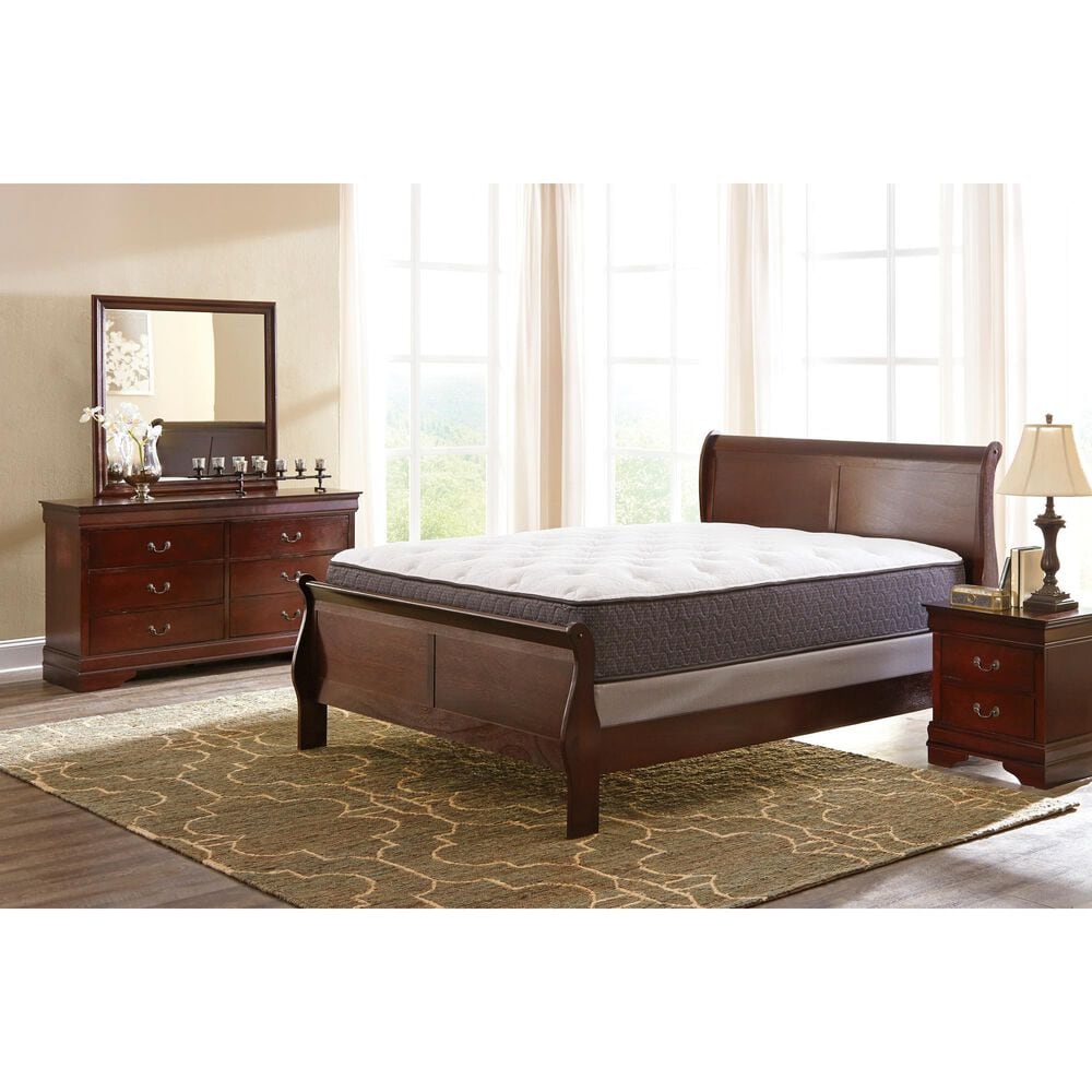 Ashley Alisdair Queen Sleigh Bed in Dark Brown, , large