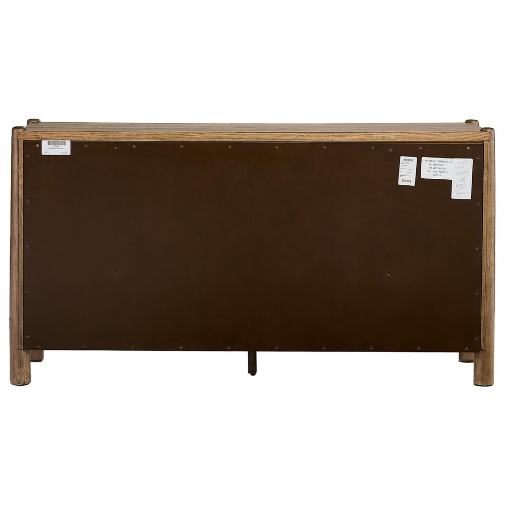 Riverside Furniture Henderson Queen Platform Panel Bed with Dresser Chest and 2 Nightstands in Toasted Pecan, , large