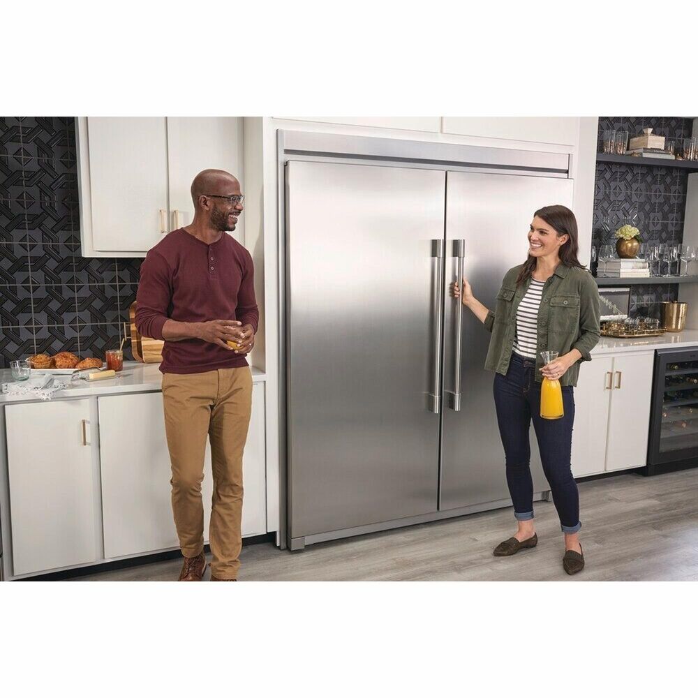 Frigidaire Professional 18.9 Cu. Ft. Single-Door Left Hinge Freezer &amp; 18.9 Cu. Ft. Single-Door Right Hinge Refrigerator in Stainless Steel, , large