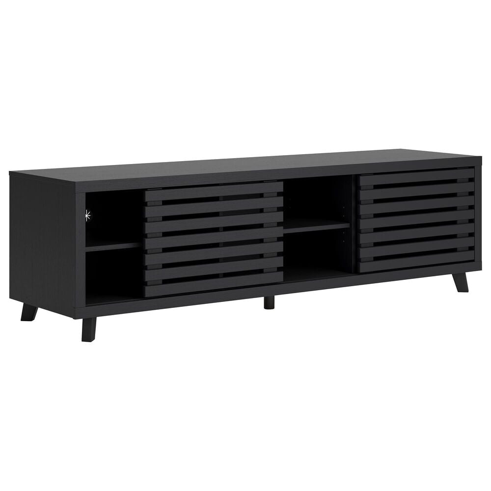 Ashley Danziar 72&quot; TV Stand in Matte Black, , large