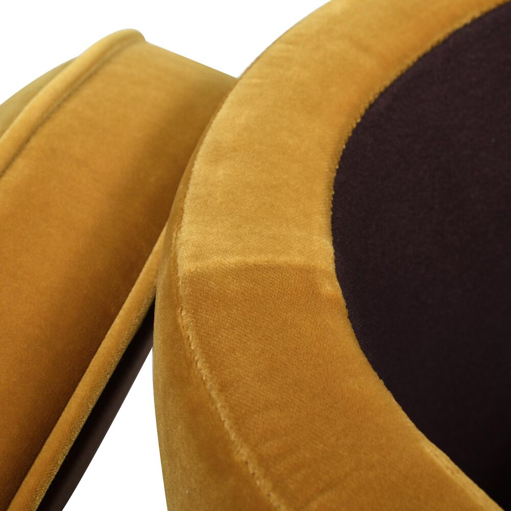 Jennifer Taylor Home Midas Storage Ottoman in Rich Yellow Velvet, , large