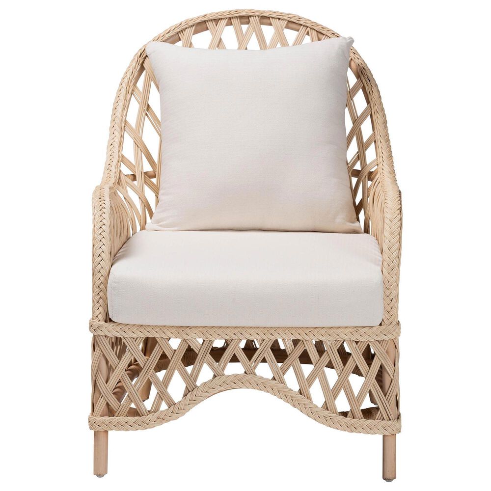 Baxton Studio Florence Arm Chair in Neutral, , large