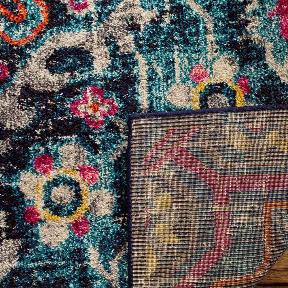 Safavieh Monaco MNC252J-28 2&#39;2&quot; x 8&#39; Blue/Fuchsia Runner, , large