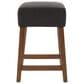 Valor Living Roscoe 26" Backless Counter Stool with Black Upholstery in Cherry, , large