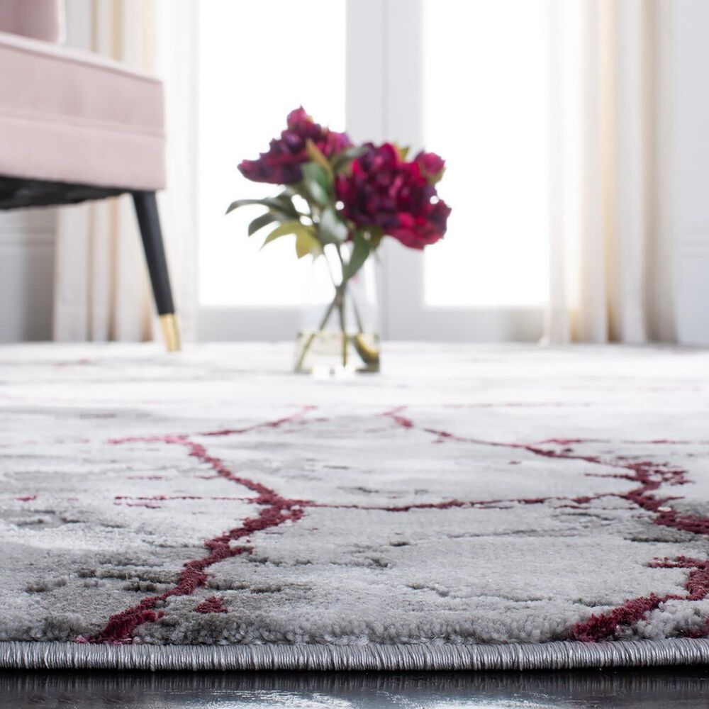 Safavieh Craft 2&#39;7&quot; x 5&#39; Grey and Wine Area Rug, , large