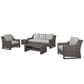 Plank and Hide Addison 5-Piece Conversation Set in Textured Grey/Smoke, , large