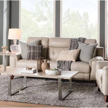 Back Nine Leather Paramount 2-Piece Power Reclining Sofa with Power Headrest in Vanilla, , large