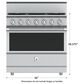 Hestan KRD Series 5.8 Cu. Ft. Slide-In Liquid Propane Gas Range with 5-Burner in Stainless Steel, , large
