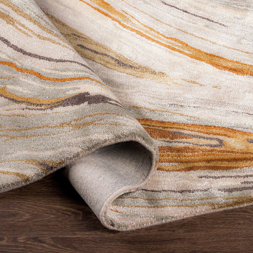 Surya Kavita 2&#39;6&quot; x 8&#39; Charcoal, Dark Brown, Camel, Gray and Tan Runner, , large