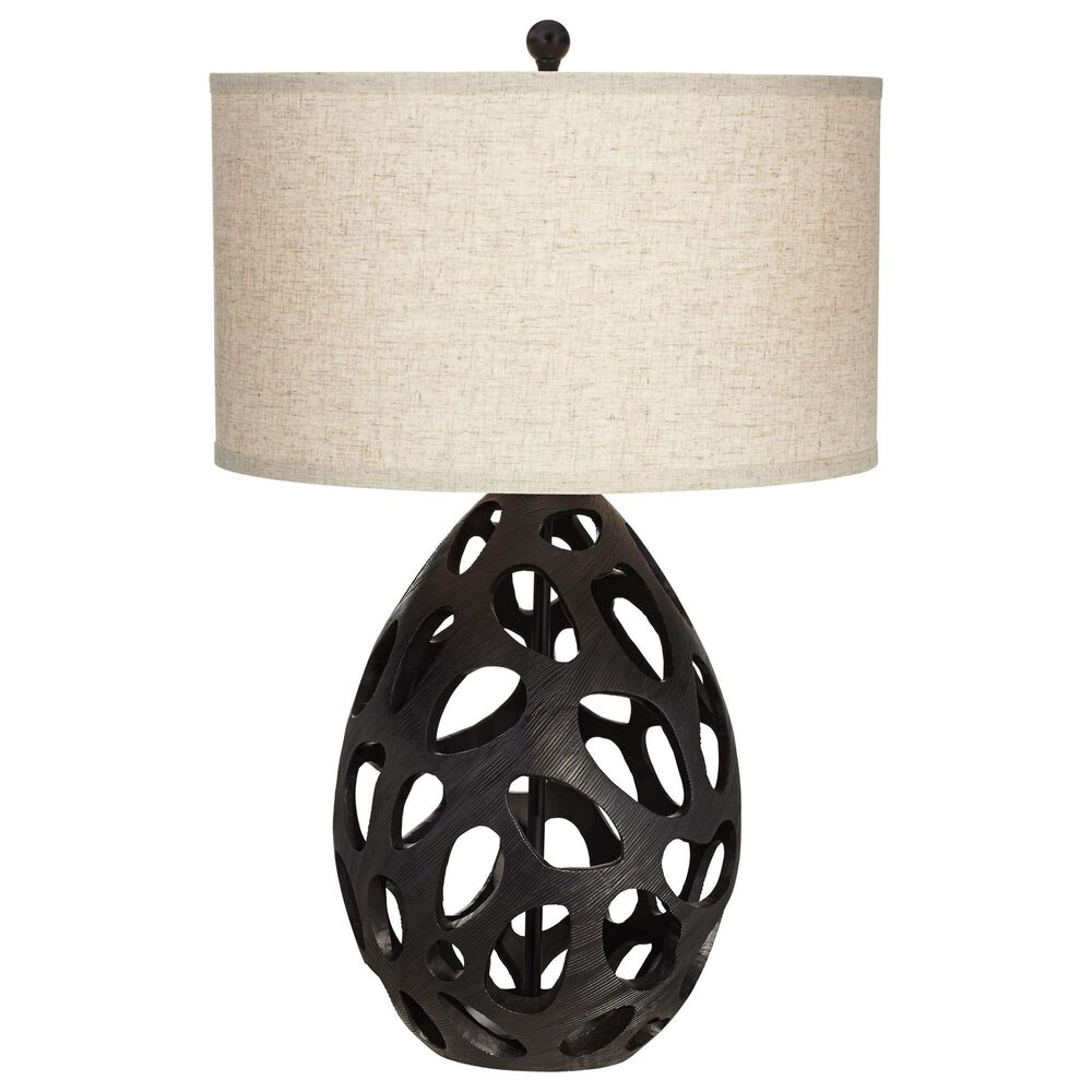 Pacific Coast Lighting Modern Farmhouse Luna Table Lamp in Black, , large