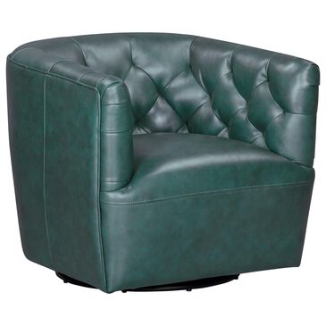 Italiano Furniture Cambria Mira Swivel Chair in Forest Green, , large
