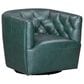 Italiano Furniture Cambria Mira Swivel Chair in Forest Green, , large