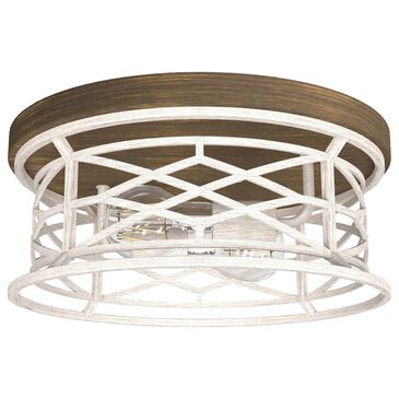 Hunter Langwood 2-Light Flush Mount in Distressed White, , large