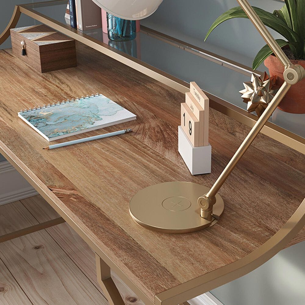 Sauder International Lux Writing Desk in Sindoori Mango, , large