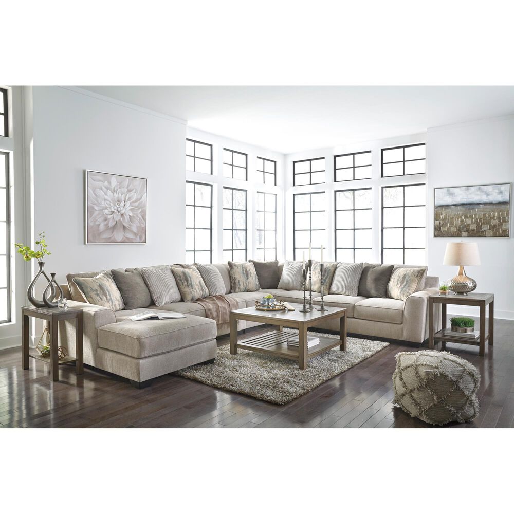 Signature Design by Ashley Ardsley 4-Piece Sectional with Chaise in Pewter, , large