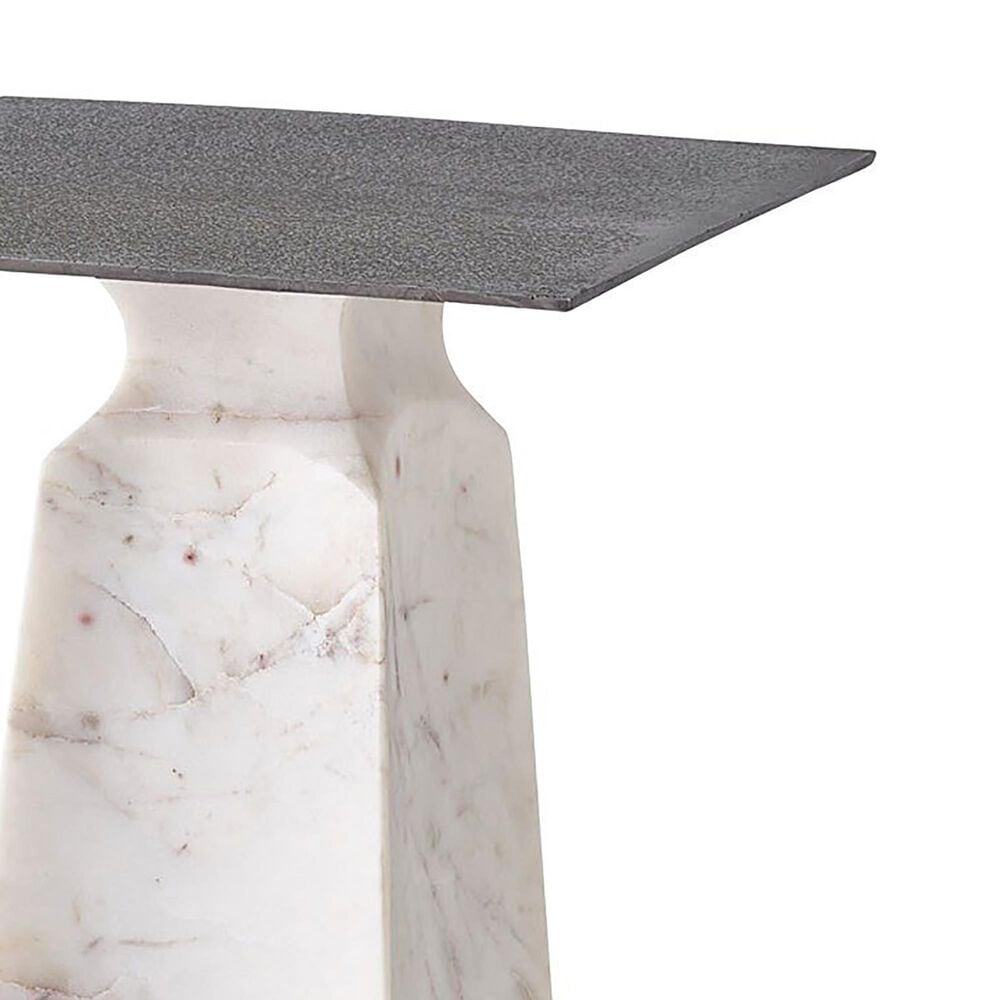 Furniture Worldwide Figuration Side Table in White and Gray, , large