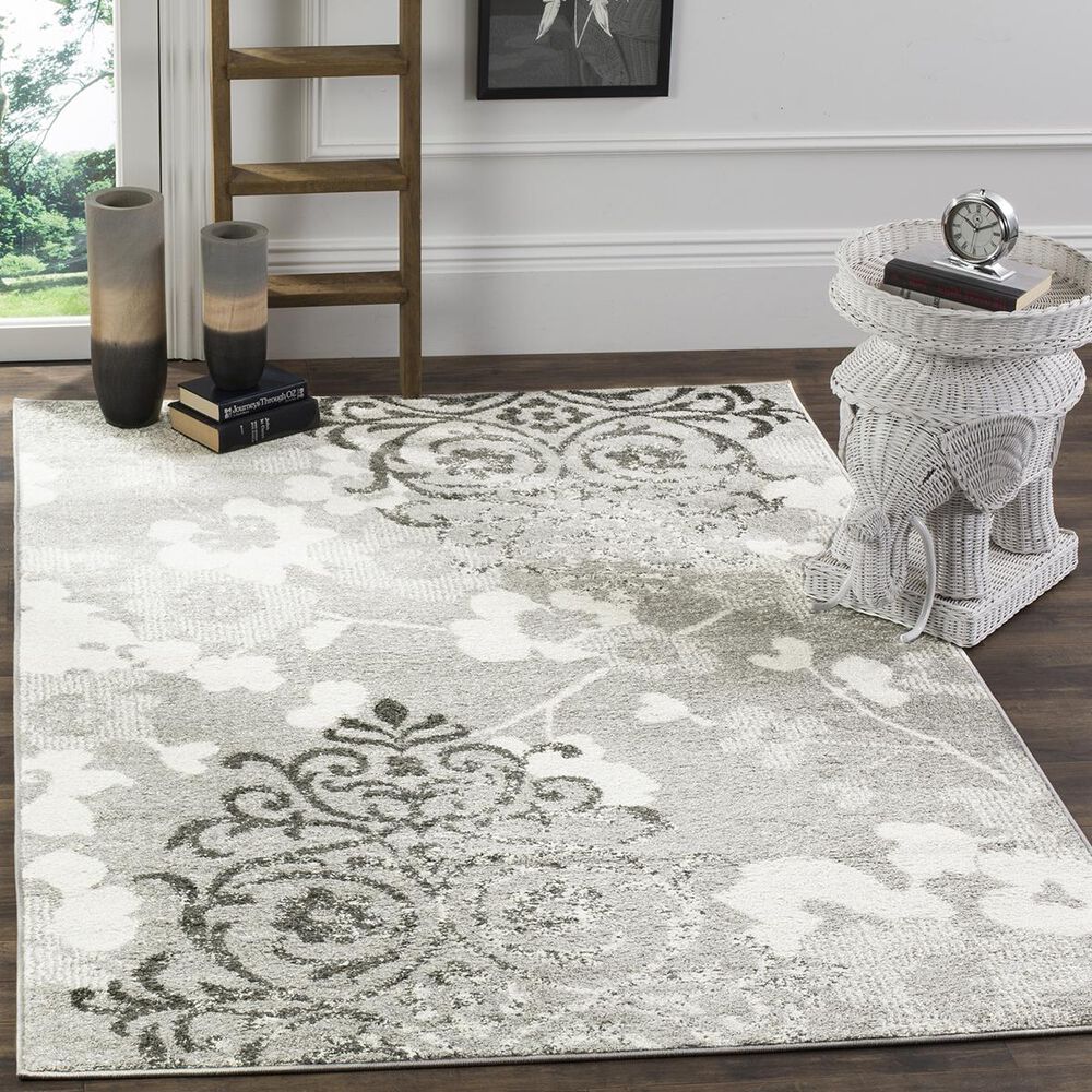 Safavieh Adirondack ADR114B-24 2&#39;6&quot; x 4&#39; Silver/Ivory Area Rug, , large