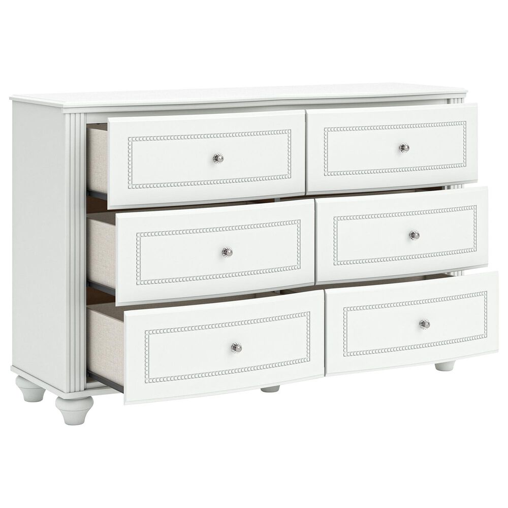 Ashley Kozlani 6-Drawer Dresser Only in White, , large