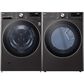 LG 5.0 Cu. Ft. Front Load Washer and 7.4 Cu. Ft. Gas Dryer with TurboWash 360 Laundry Pair in Black Steel, , large