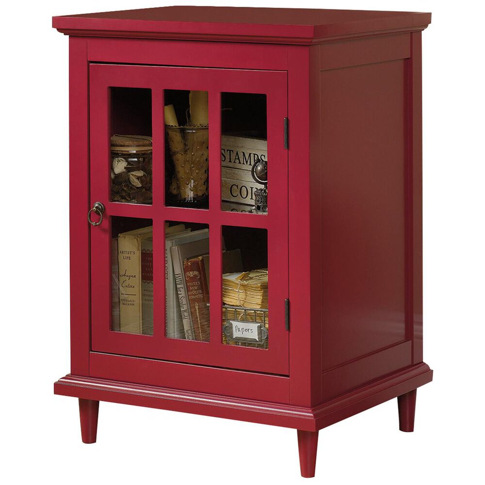 Studio Edge Barrister Lane Display Cabinet in Berry Red, , large