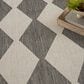 Nourison Positano Geometric Charcoal 7" x 10" Indoor/Outdoor Area Rug, , large