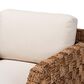 Baxton Studio Vevina Arm Chair with Natural Brown Seagrass in White, , large