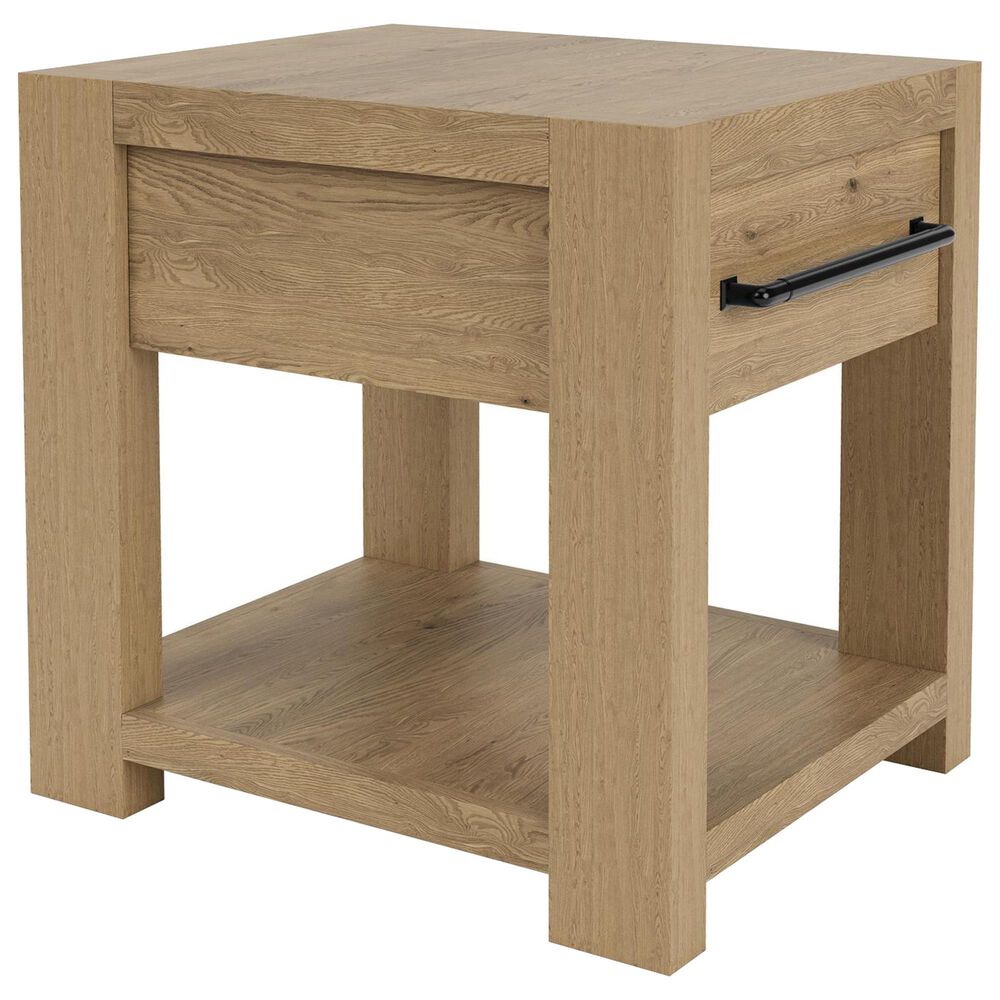 Shannon Hills Davie 1-Drawer Side Table in Pale Oak, , large