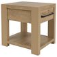 Shannon Hills Davie 1-Drawer Side Table in Pale Oak, , large