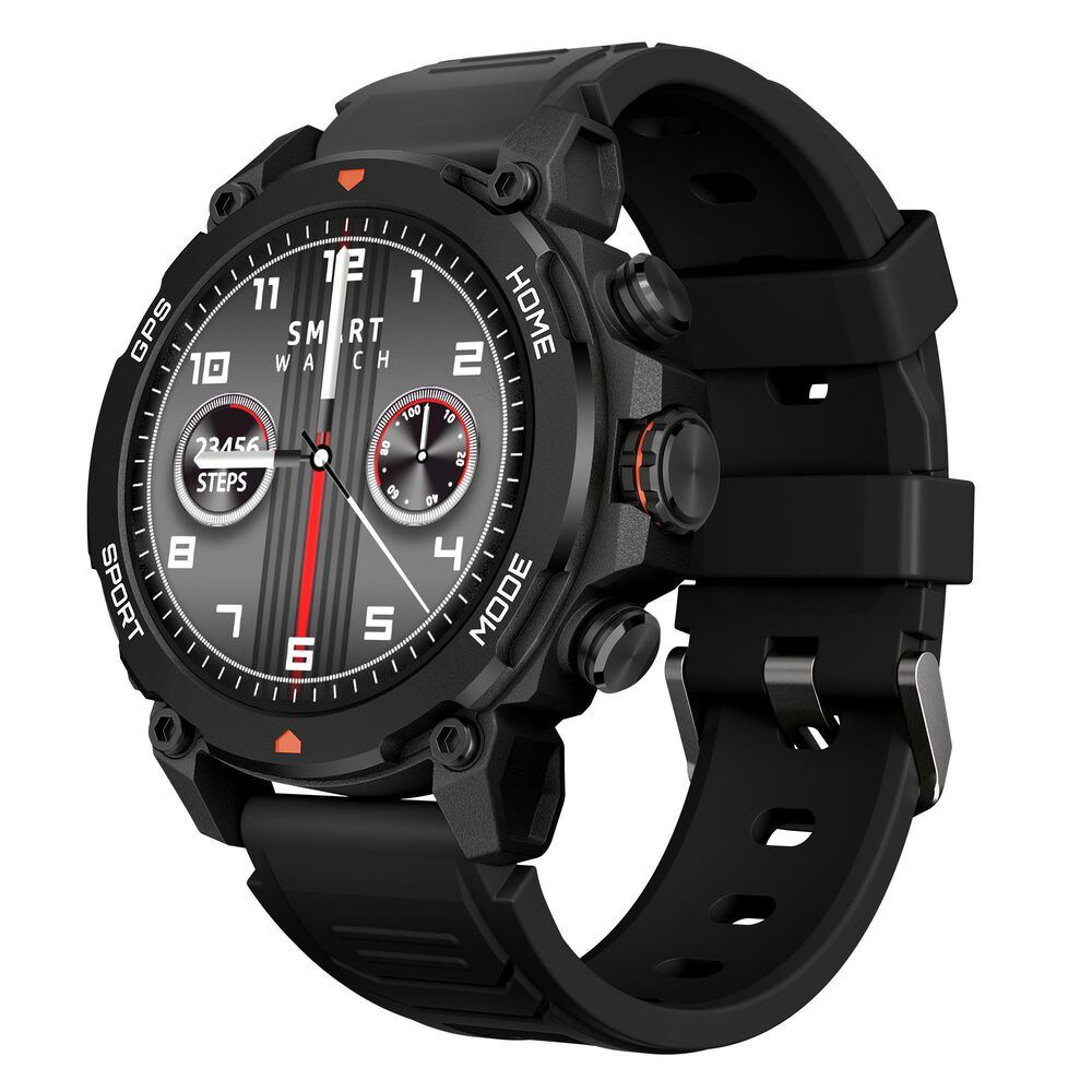 AuraFit Trek 1 GPS Sport Smartwatch in Black, , large