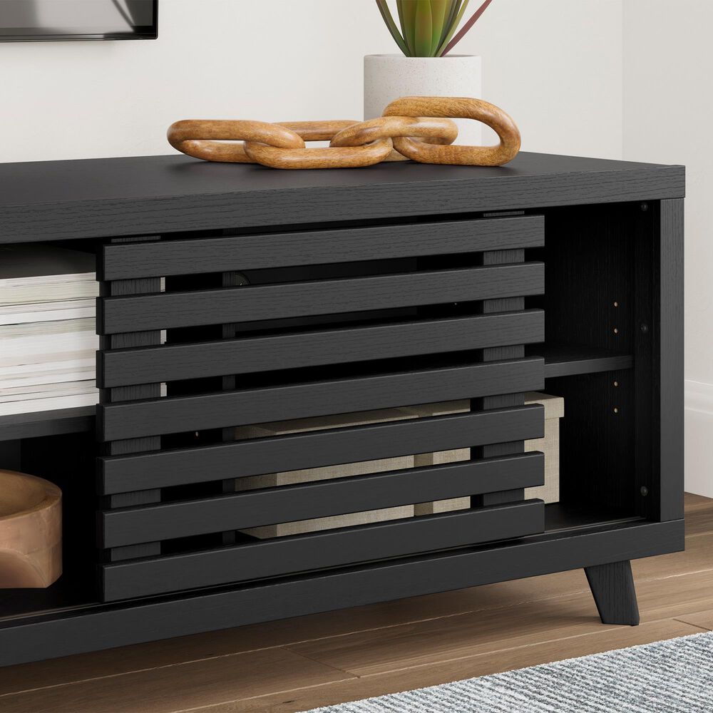 Ashley Danziar 72&quot; TV Stand in Matte Black, , large