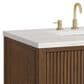 James Martin Vanities Myrrin 36" Vanity in Mid-Century Walnut with 3 cm Arctic Fall Solid Surface Top, , large
