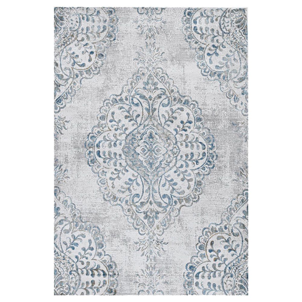 Kas Oriental Rugs Generations Charlotte 12' x 15' Ivory and Teal Area