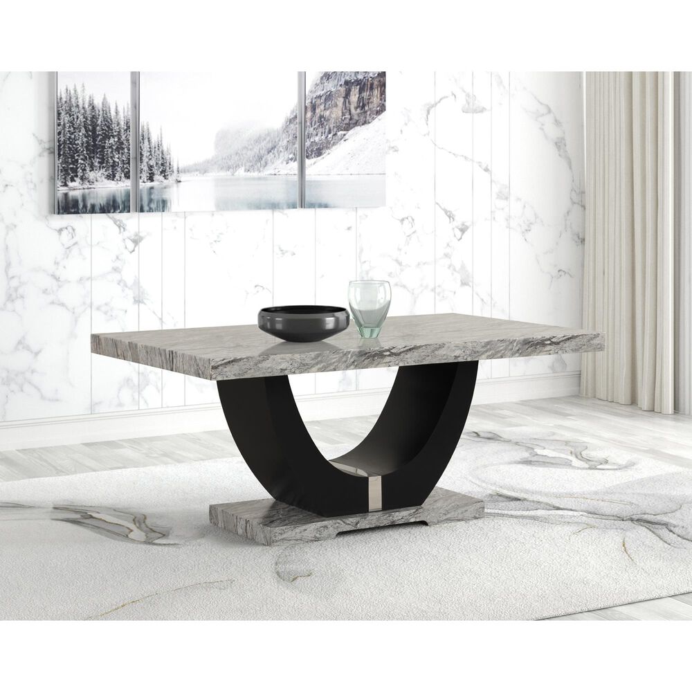 Titanic Furniture 7-Piece Dining Set in Black and Gray, , large