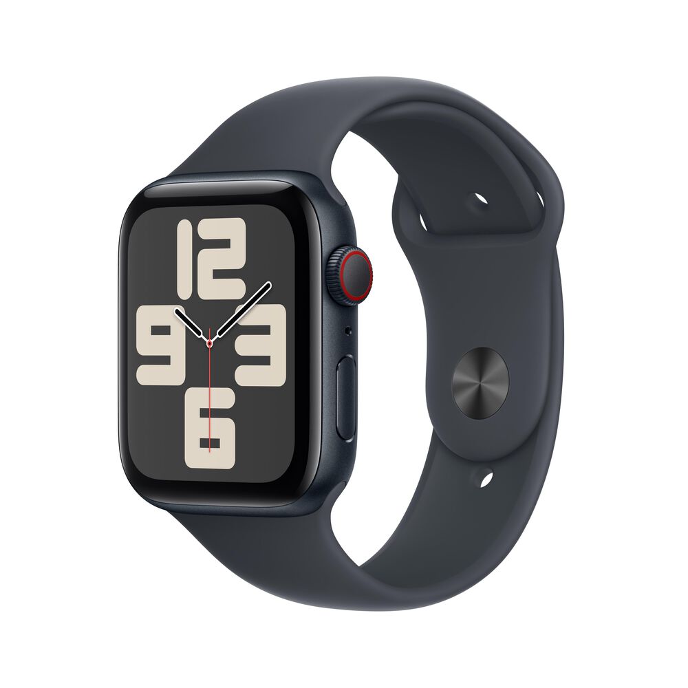 Apple Watch SE GPS + Cellular 44mm Midnight Aluminum Case with Midnight Sport Band - M/L, , large