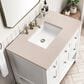 James Martin Vanities Breckenridge 36" Single Bathroom Vanity in Bright White with 3 cm Eternal Marfil Quartz Top and Rectangular Sink, , large