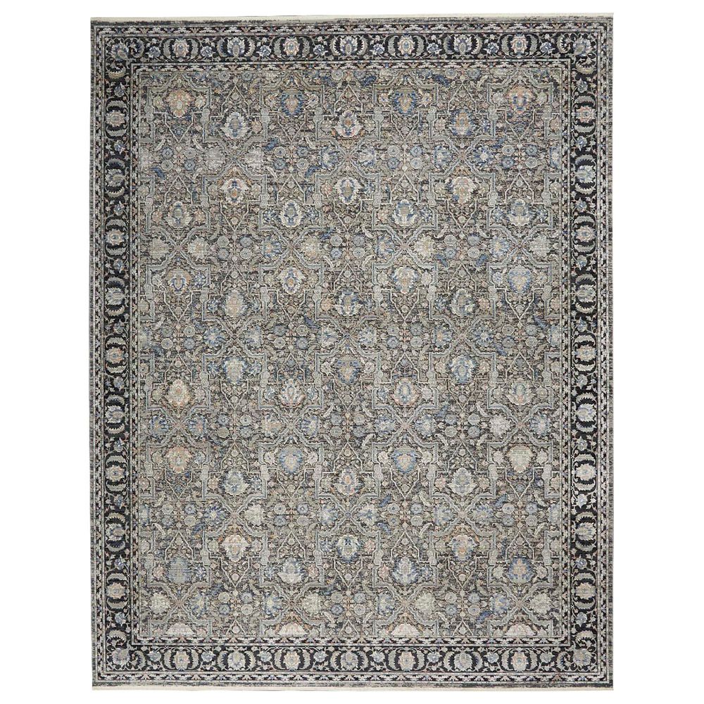 Nourison Starry Nights STN10 9" x 12" Grey and Navy Area Rug, , large