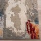 Rizzy Evolution 9" x 12" Gray and Burgundy Area Rug, , large