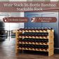 HOMLUX 36-Bottle Bamboo Stackable Modular Wine Rack in Natural, , large