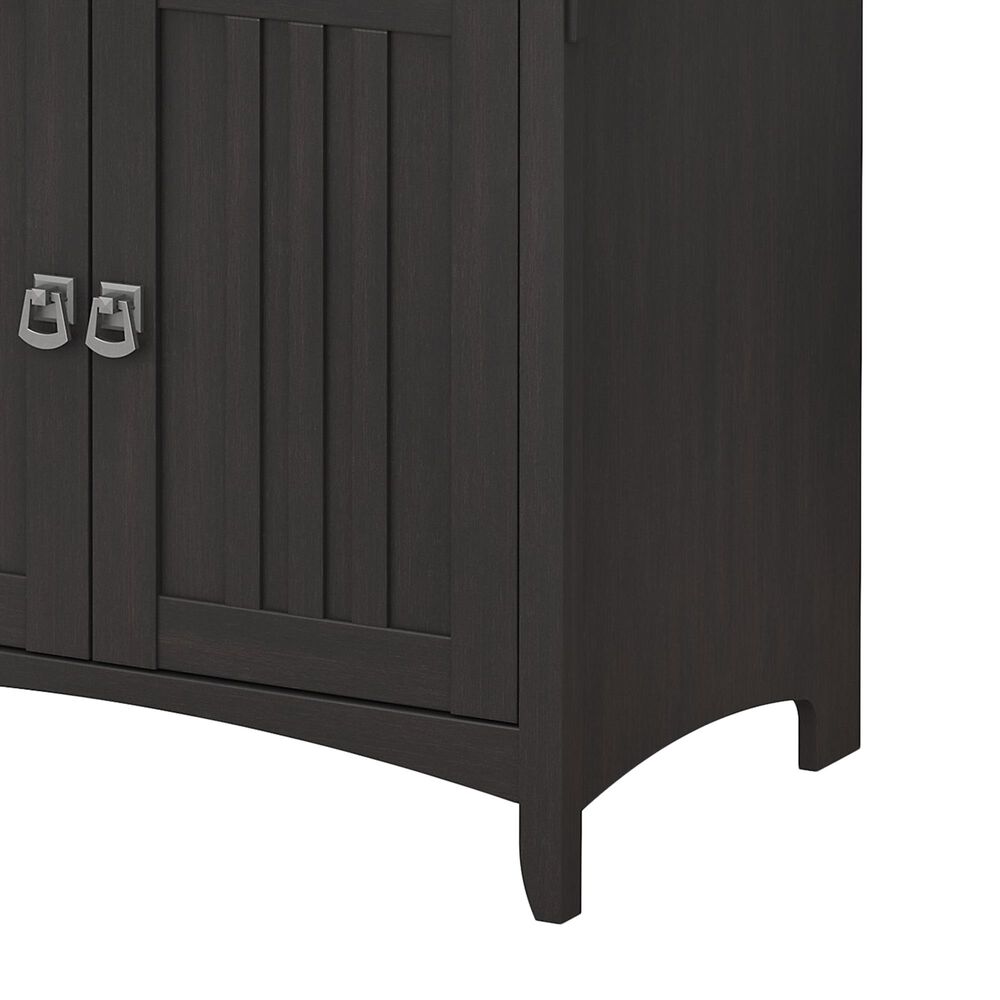 Bush Salinas Secretary Desk with Storage in Vintage Black