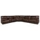 Sienna Designs 3-Piece Power Reclining Curved Sectional with Power Headrest in Brown, , large