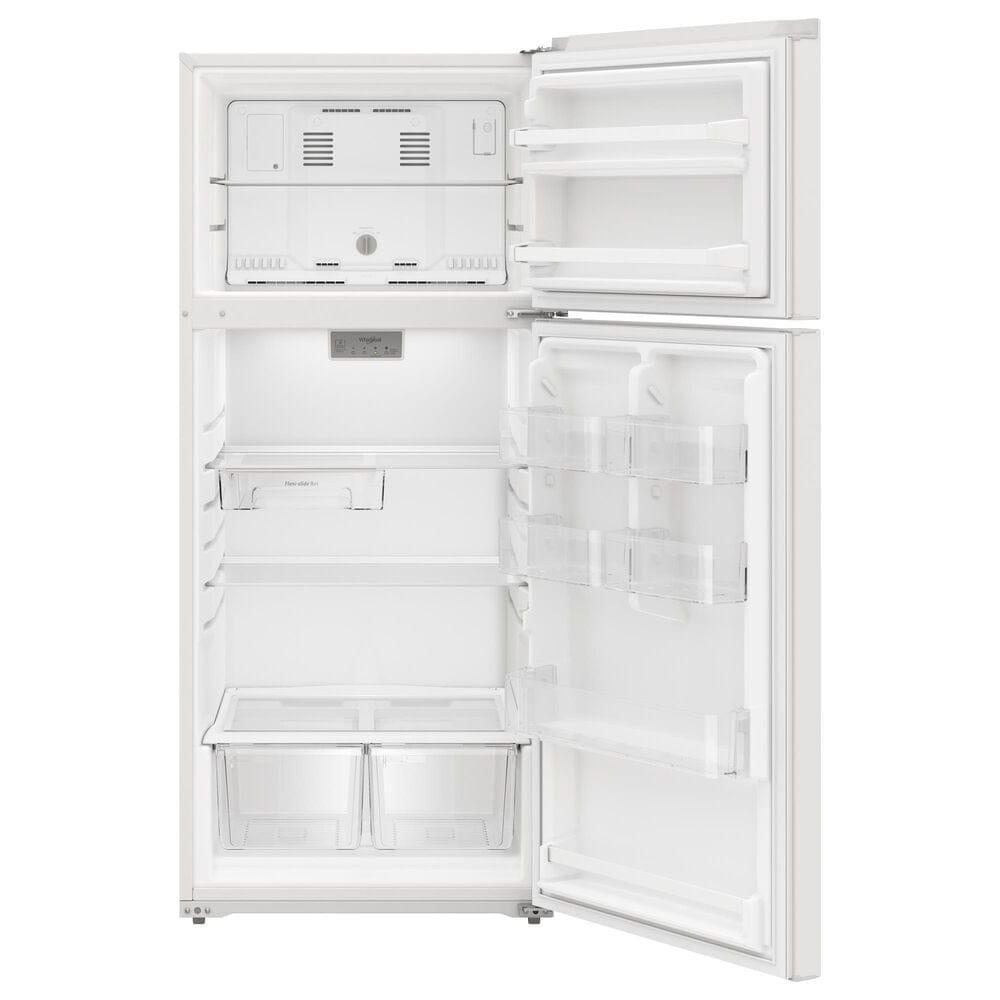 Whirlpool 16.3 Cu. Ft. Wide Top-Freezer Refrigerator with Flexi-Slide Bin in White, , large