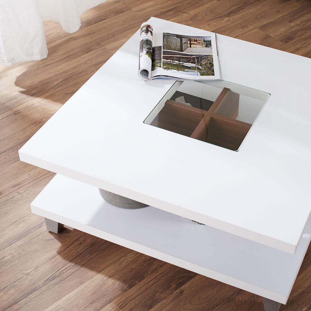 Furniture of America Humphrey Storage Coffee table in White, , large