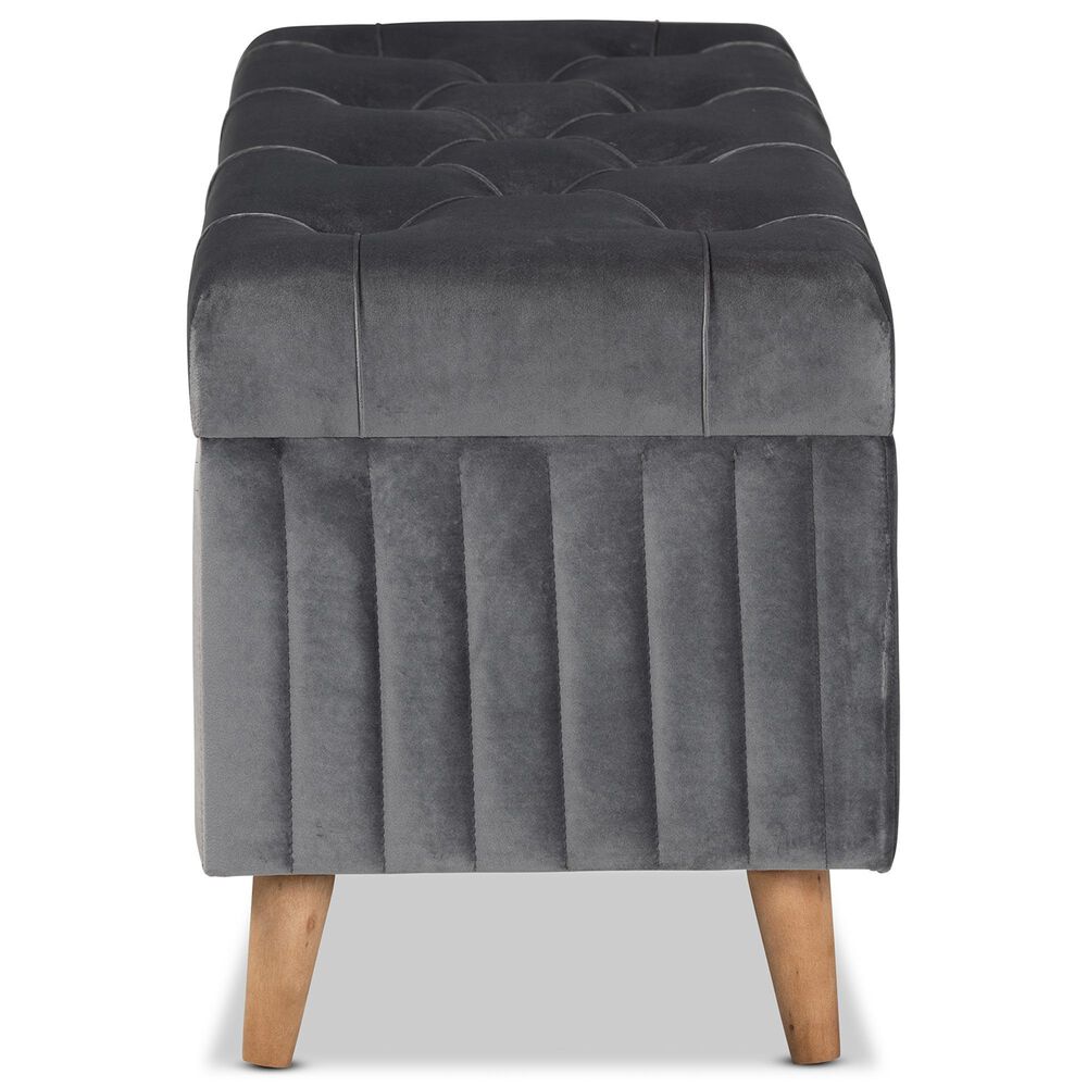 Baxton Studio Hanley Storage Ottoman in Grey, , large