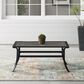 Crosley Furniture Dahlia Patio Coffee Table in Matte Black - Table Only, , large