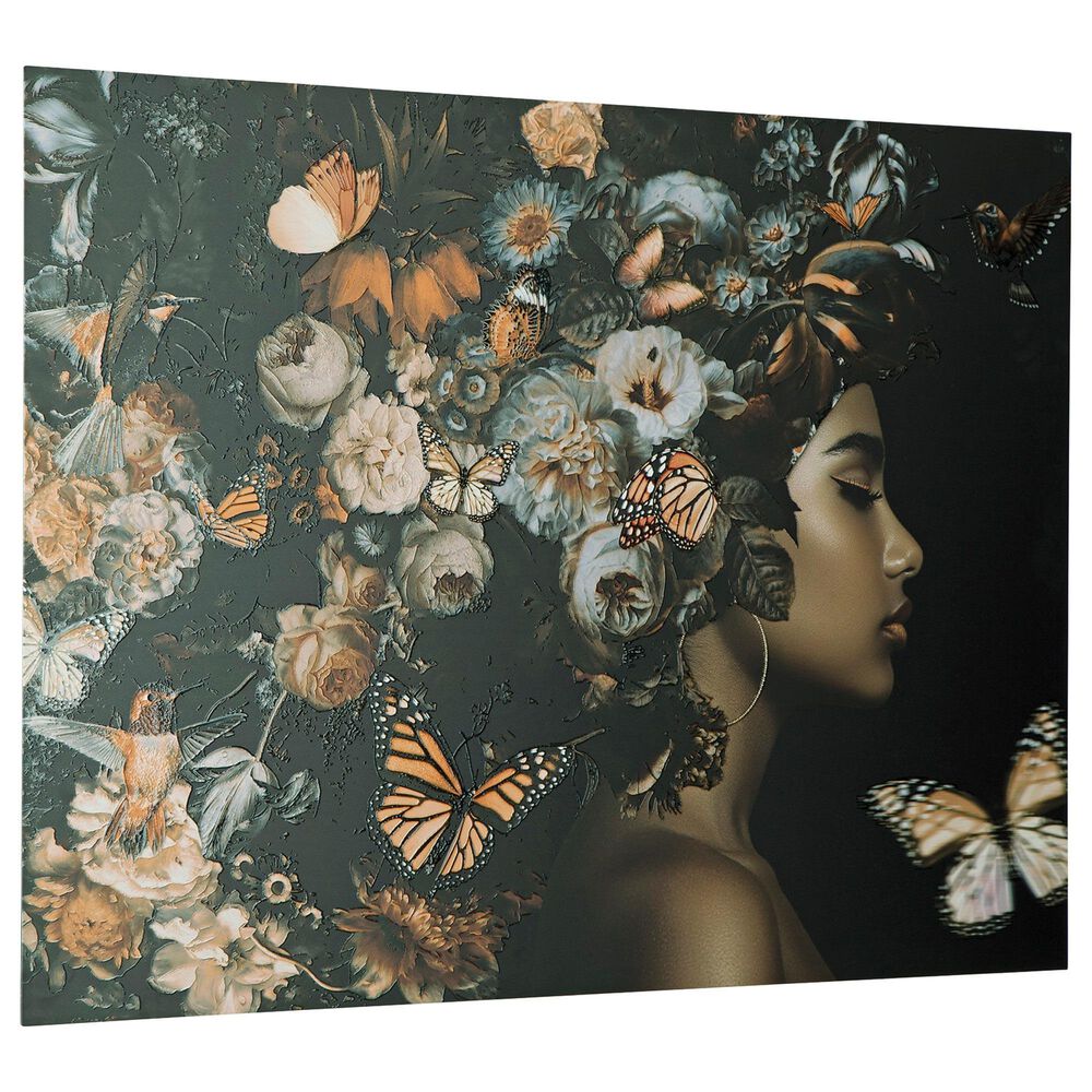 Ashley Valfer 48" x 36" Wall Art in Orange, Black and White, , large