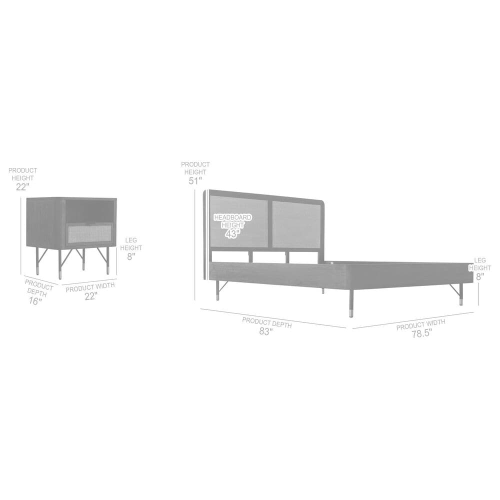 Blue River Saratoga 3-Piece King Bed Set in Black and Natural, , large