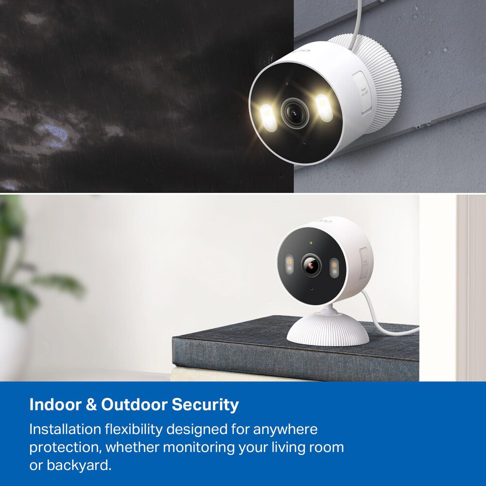 TP-Link Indoor/Outdoor Home Security Camera in White, , large