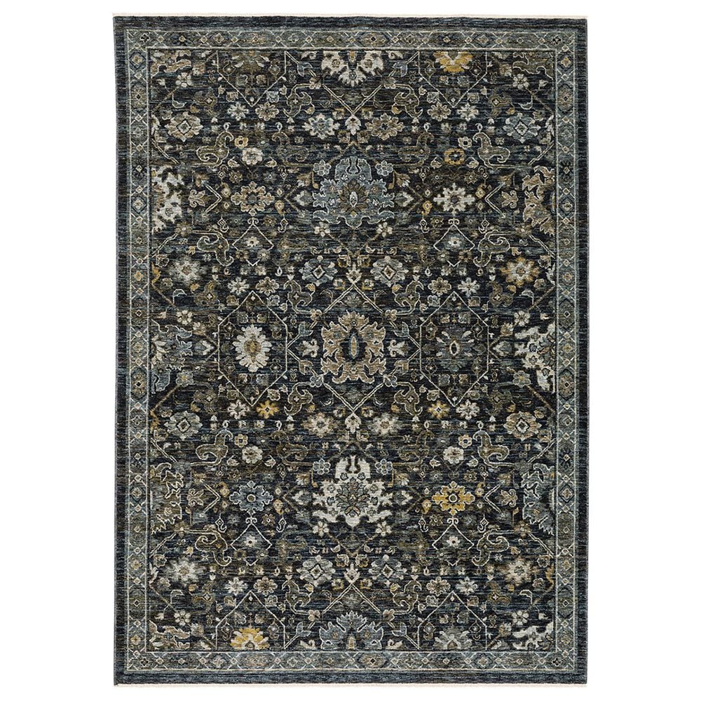 Oriental Weavers Aberdeen Floral Bust 3"3" x 5" Blue Area Rug, , large